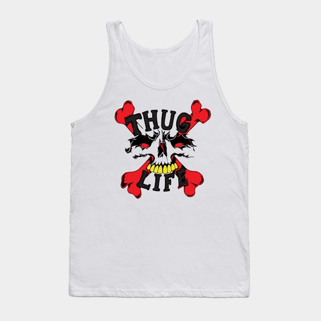 Thug Life Skull Tank Top by salesgod